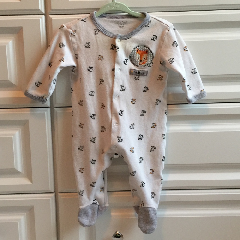 3 for $15****Fox footie pajamas